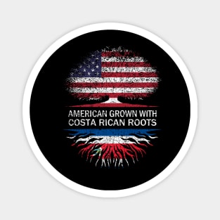 American Grown with Costa Rican Roots USA Flag Magnet